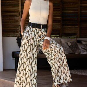 print wide leg pants Lascana Size 12